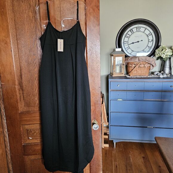 HUSKARY Women's Dress Summer Casual Sleeveless Strappy Split Loose Pocket L NWT - Picture 4 of 7